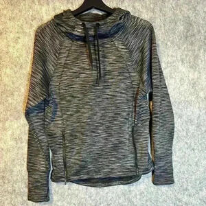 Athleta Cowl Neck Pullover Heathered Hoodie - Small
